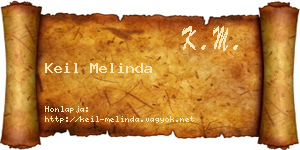 Keil Melinda névjegykártya